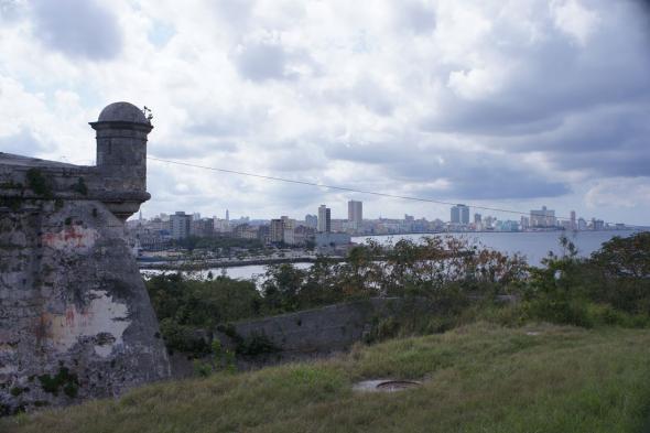 вид на запад от восточного бастиона