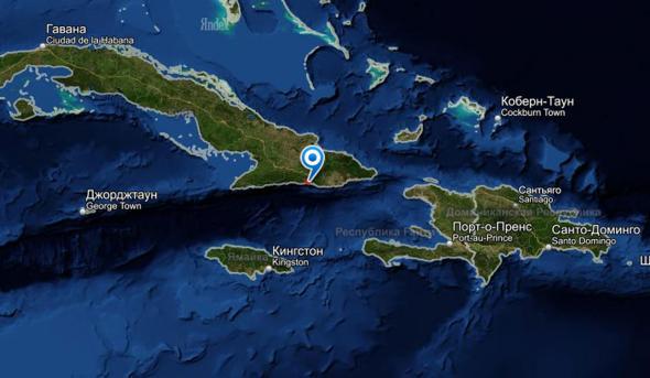 расположение, Кастильо дель Морро, (Сантьяго де Куба)