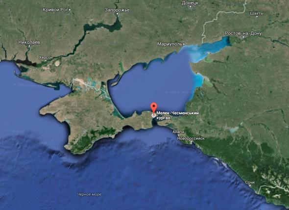 Курган Мелек-Чесменский (расположение) Курган Мелек-Чесменский (расположение)