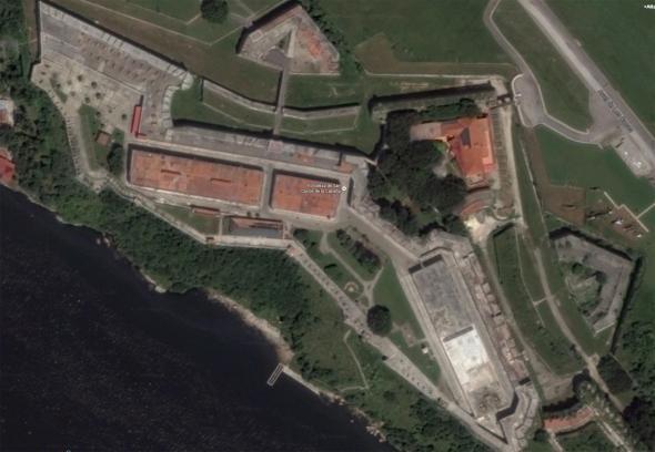 восточный бастион Fortaleza de San Carlos de la Cabaña, вид сверху