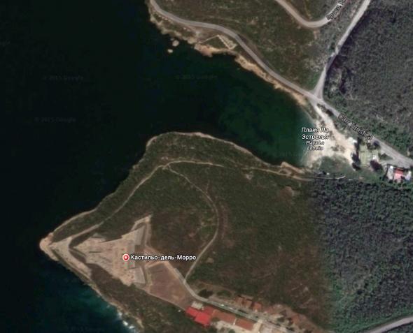 вид сверху, Кастильо дель Морро, (Сантьяго де Куба)